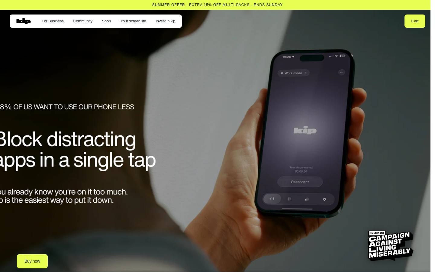 kip.life homepage screenshot