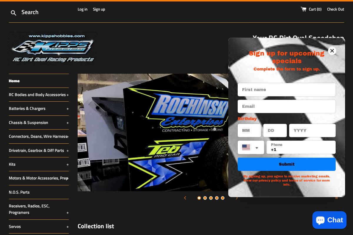 kippshobbies.com homepage screenshot