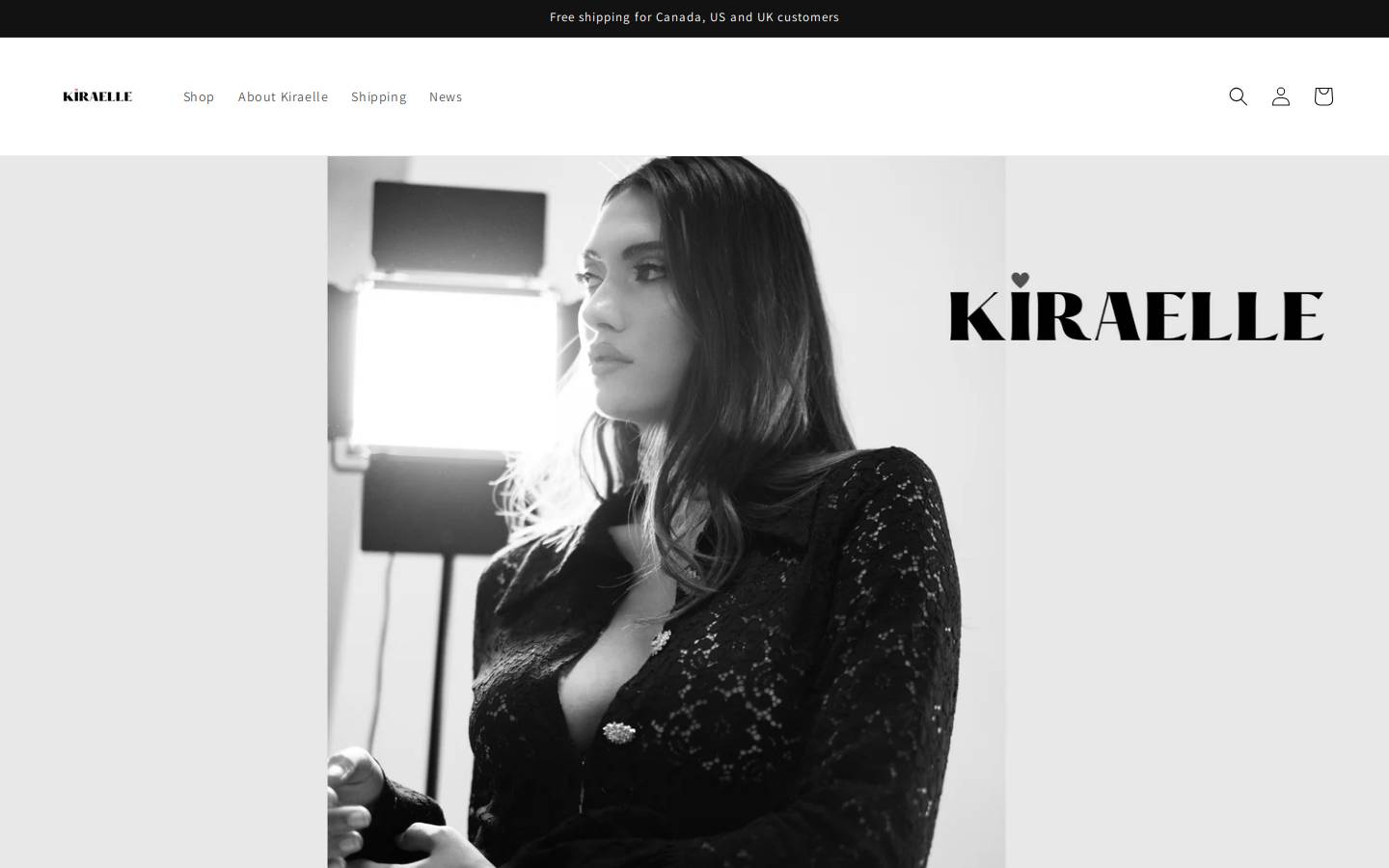 Kiraelle homepage screenshot