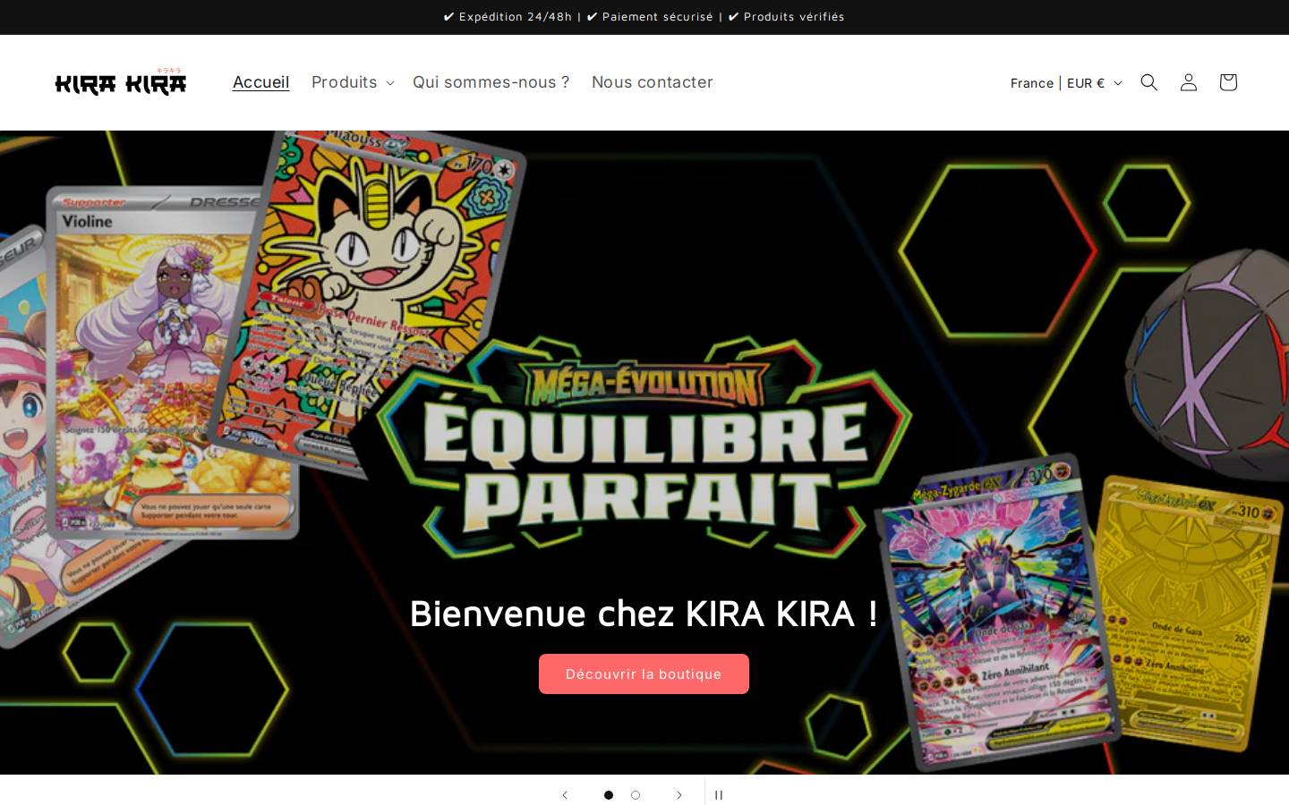 kirakira-store.com homepage screenshot
