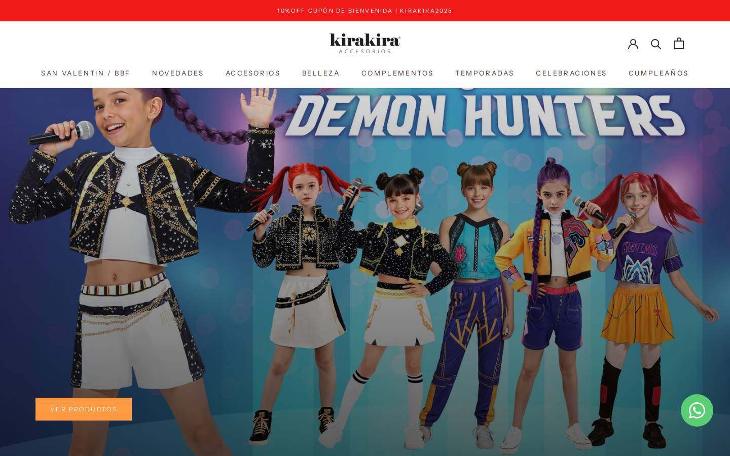 kirakira.cl homepage screenshot