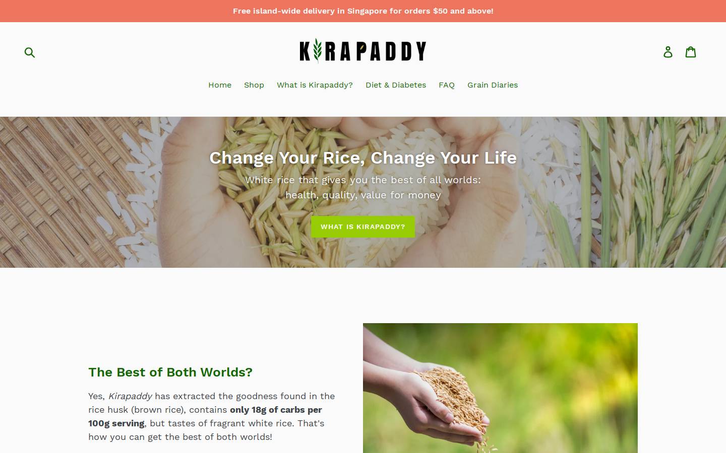 kirapaddy.com homepage screenshot