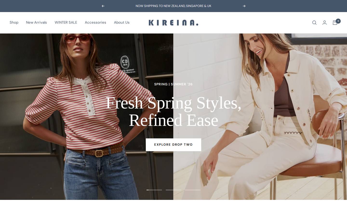 kireina.com.au homepage screenshot