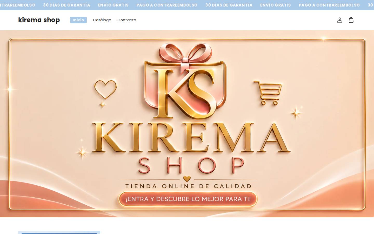 kiremashop.com homepage screenshot