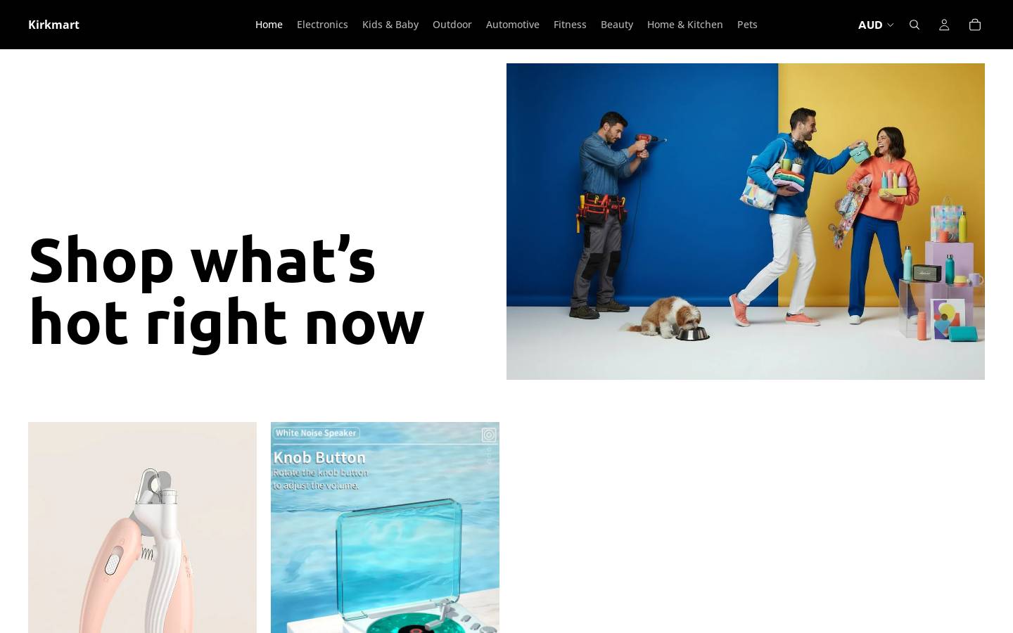 kirkmart.com homepage screenshot