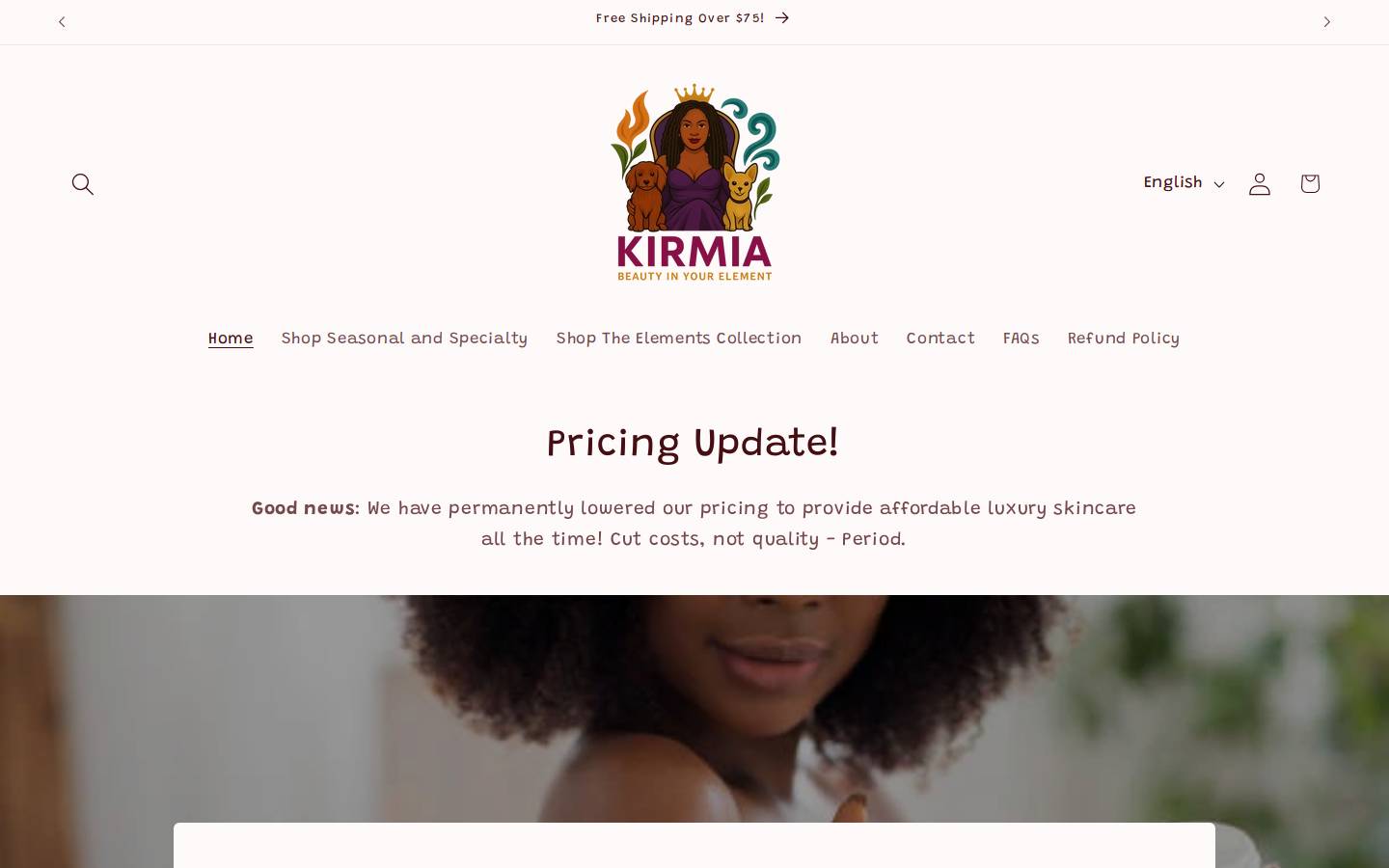 kirmia.com homepage screenshot