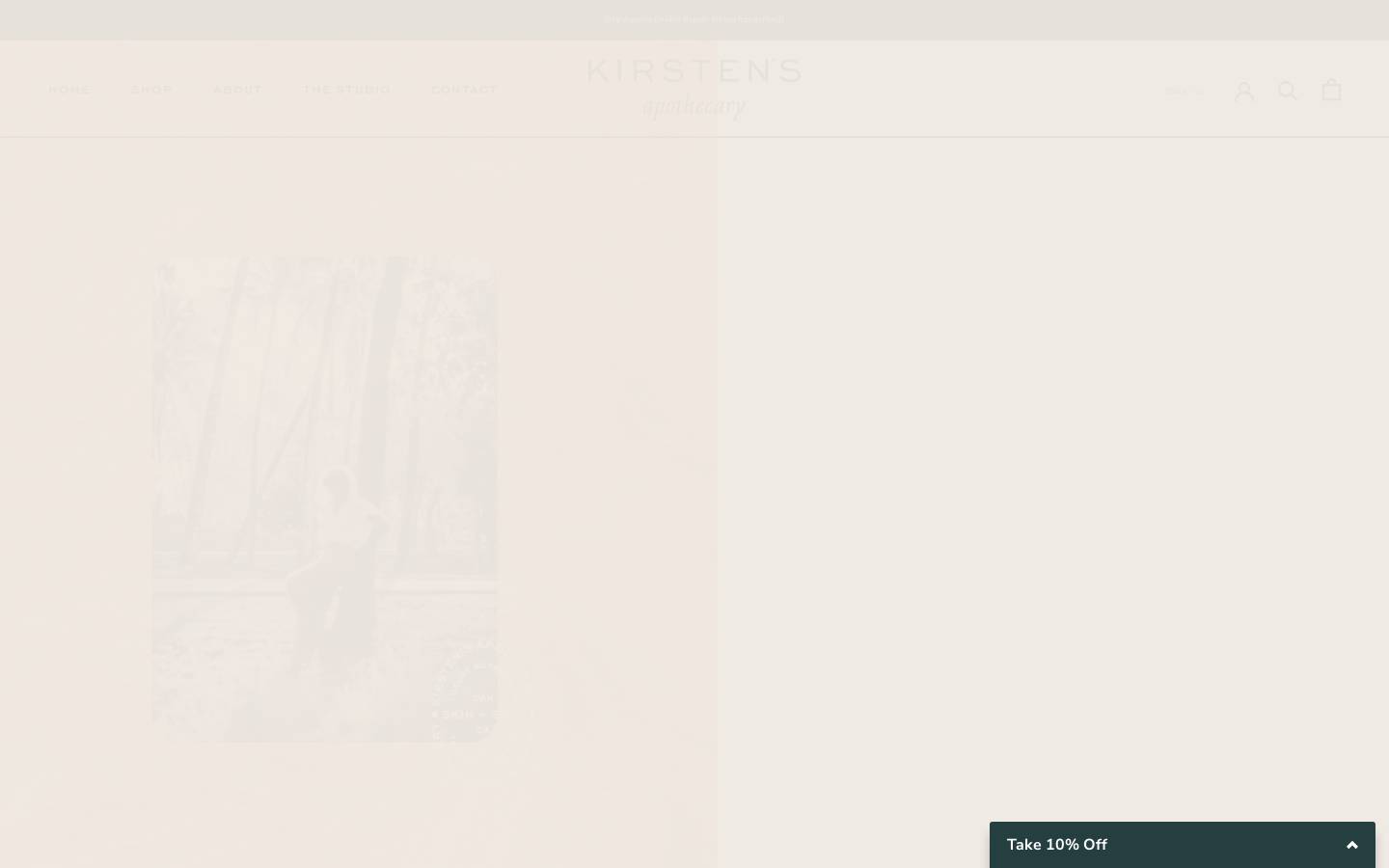kirstensapothecary.com homepage screenshot