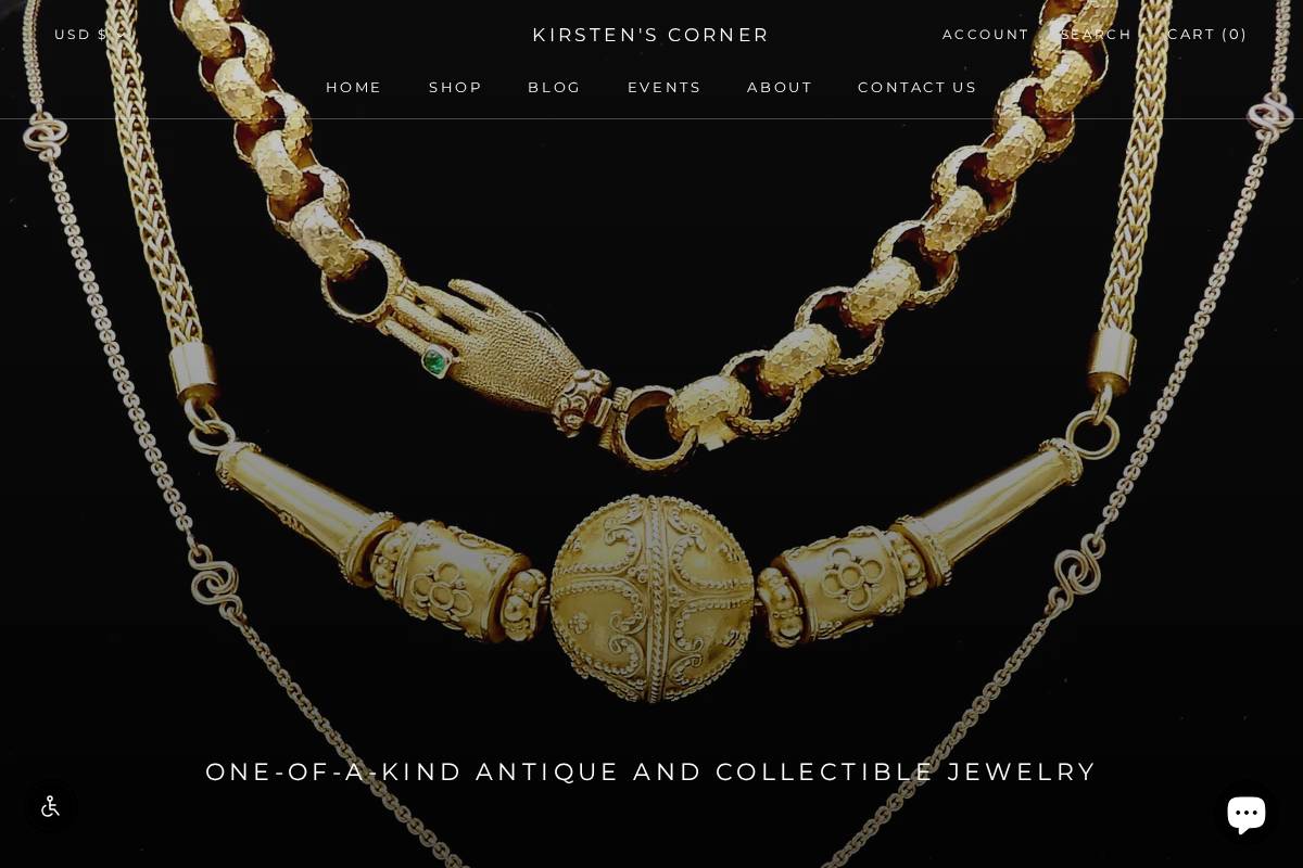 kirstenscorner.com homepage screenshot