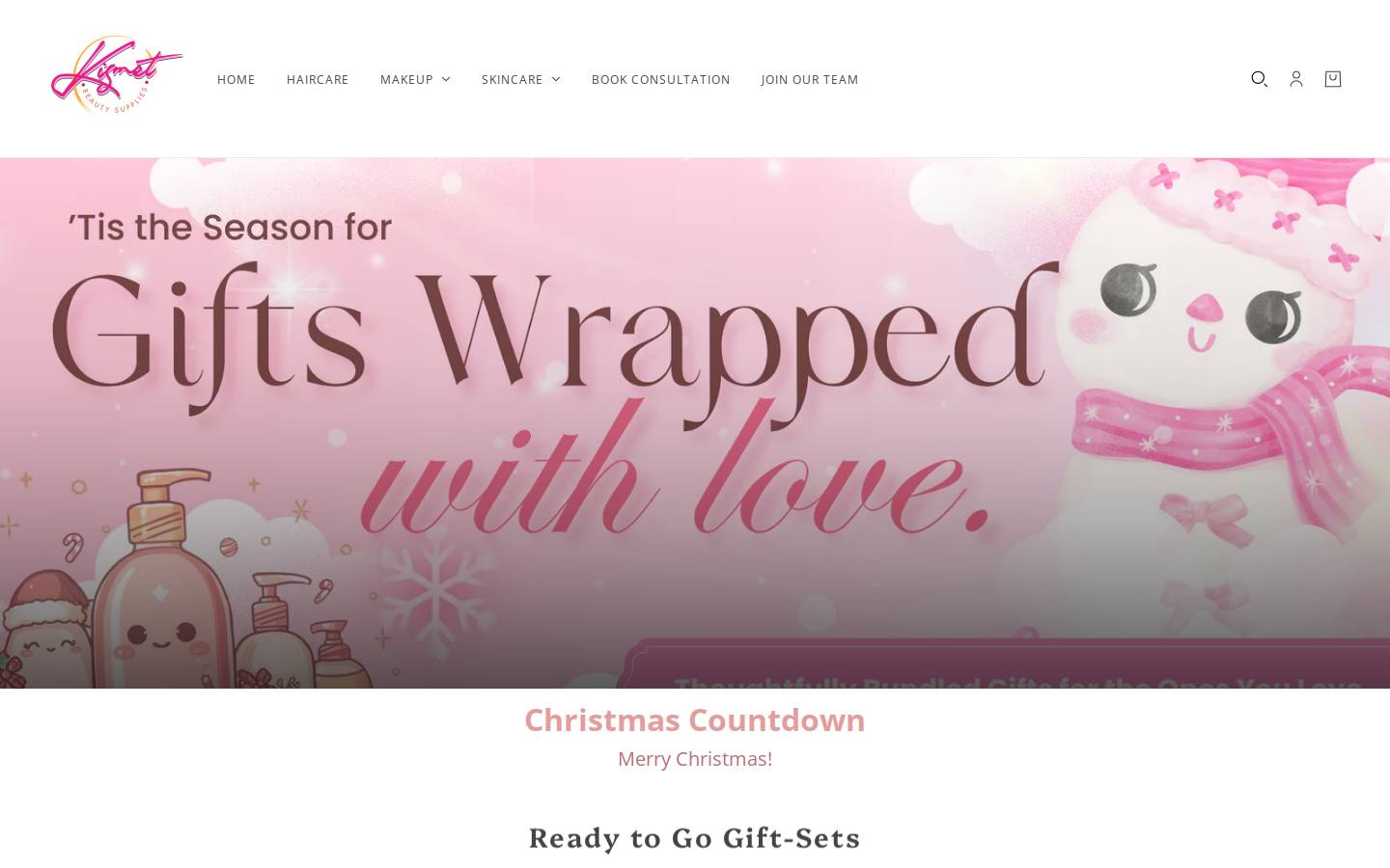 kismetbeautysupplies.com homepage screenshot