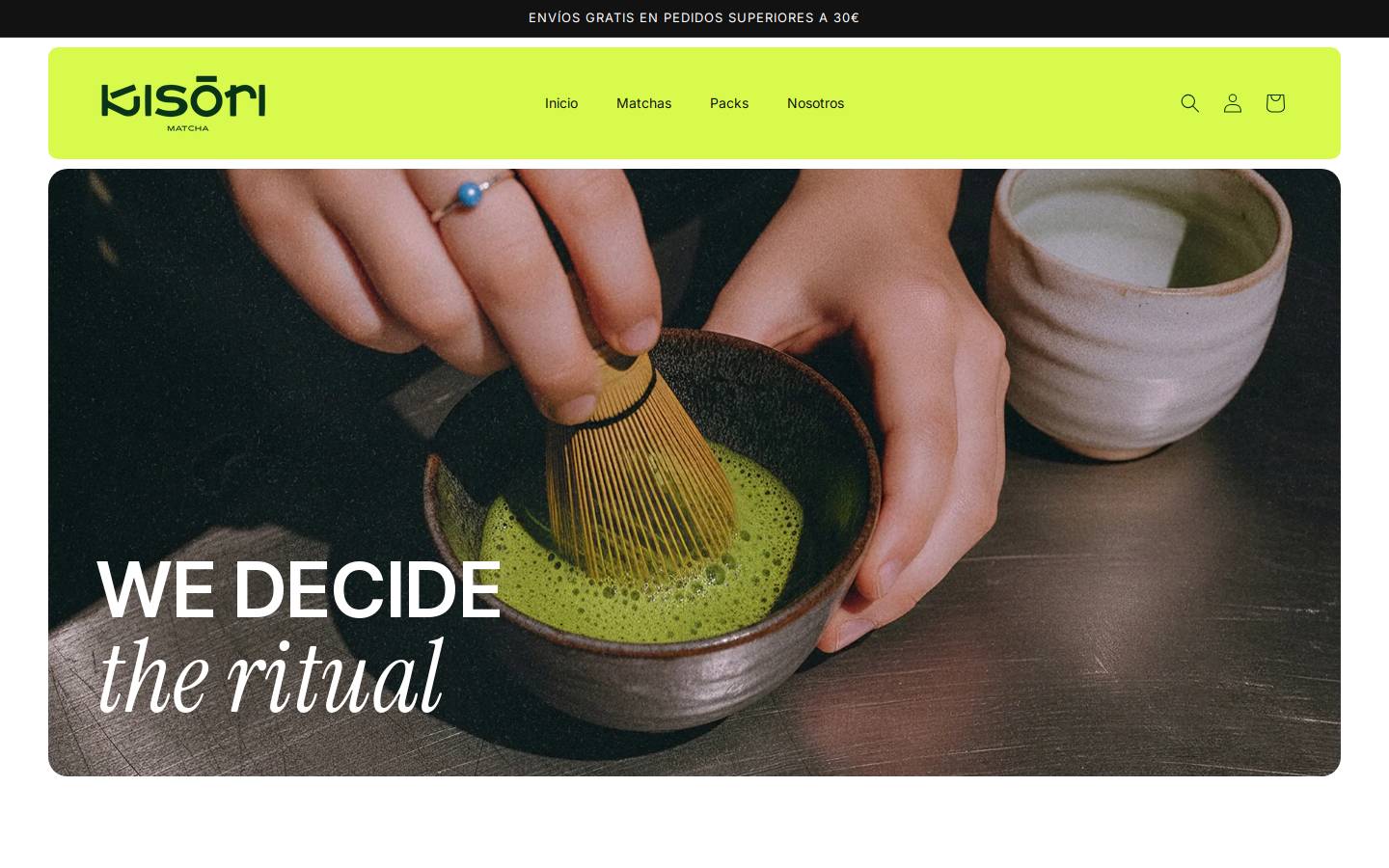 Kisorimatcha homepage screenshot