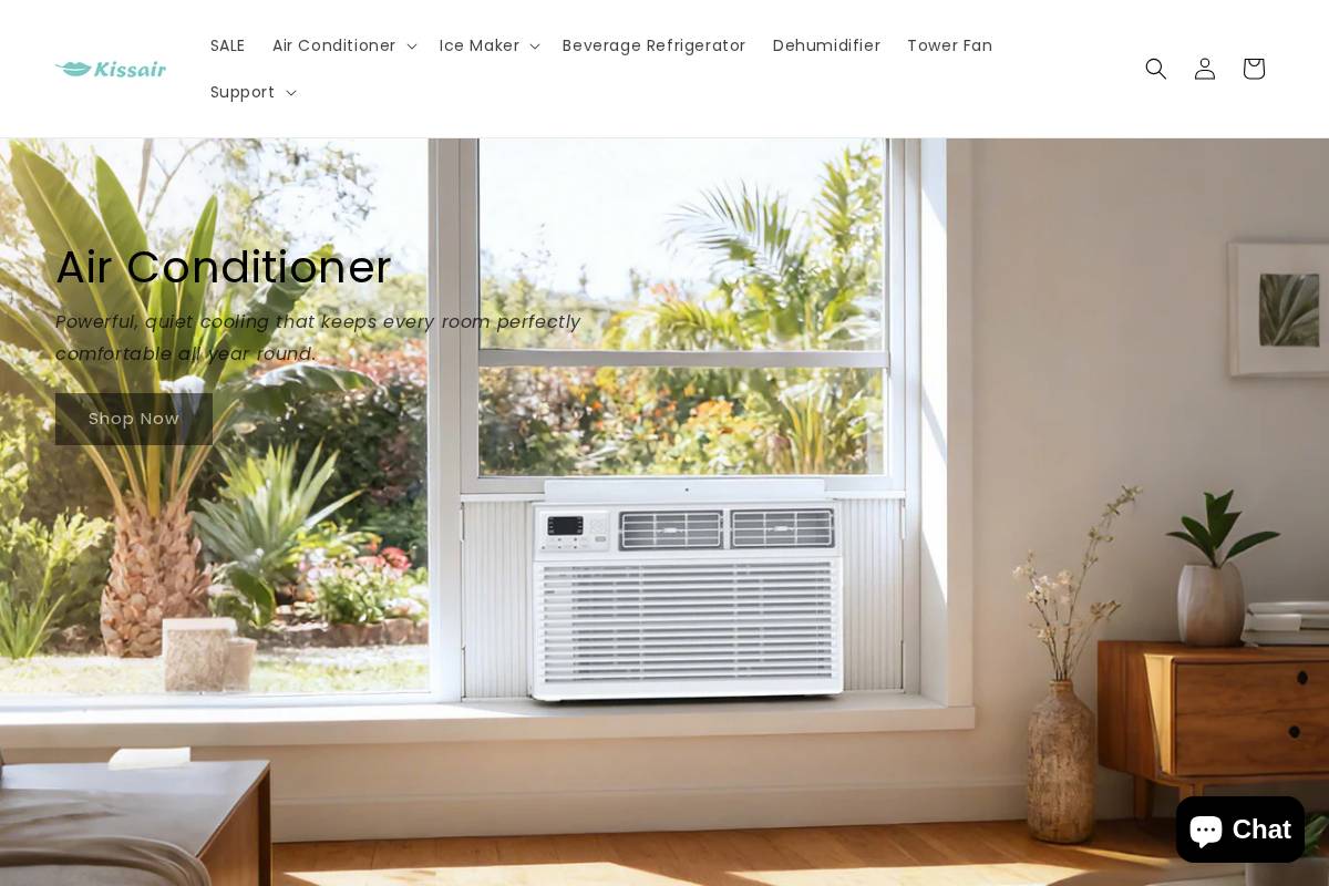 kissairshop.com homepage screenshot