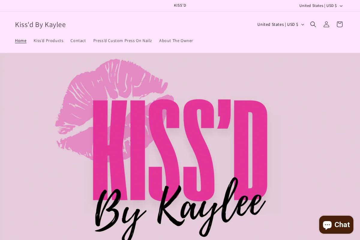 kissdbykaylee.com homepage screenshot