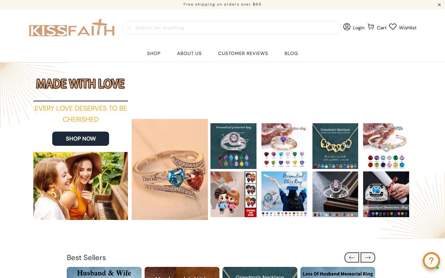 kissfaith.com homepage screenshot