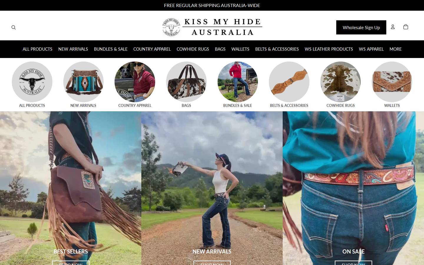 kissmyhide.com.au homepage screenshot