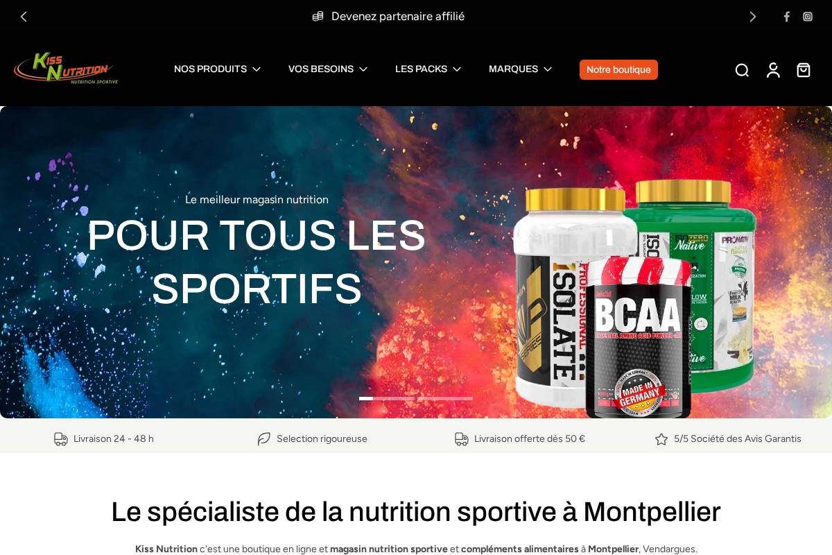 kissnutrition.fr homepage screenshot