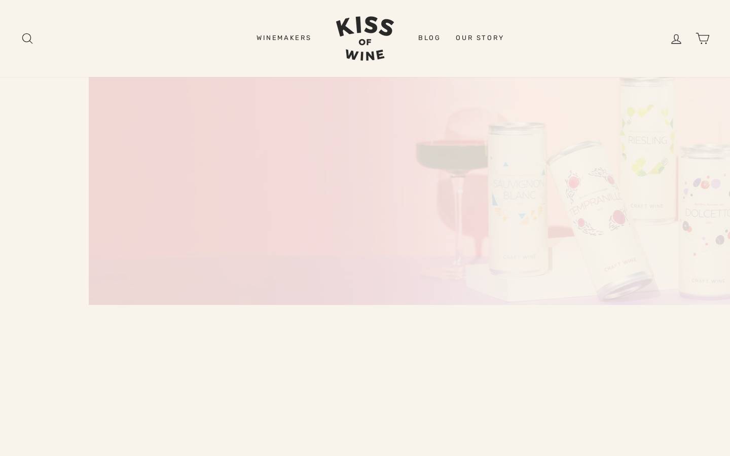 Kissofwine homepage screenshot