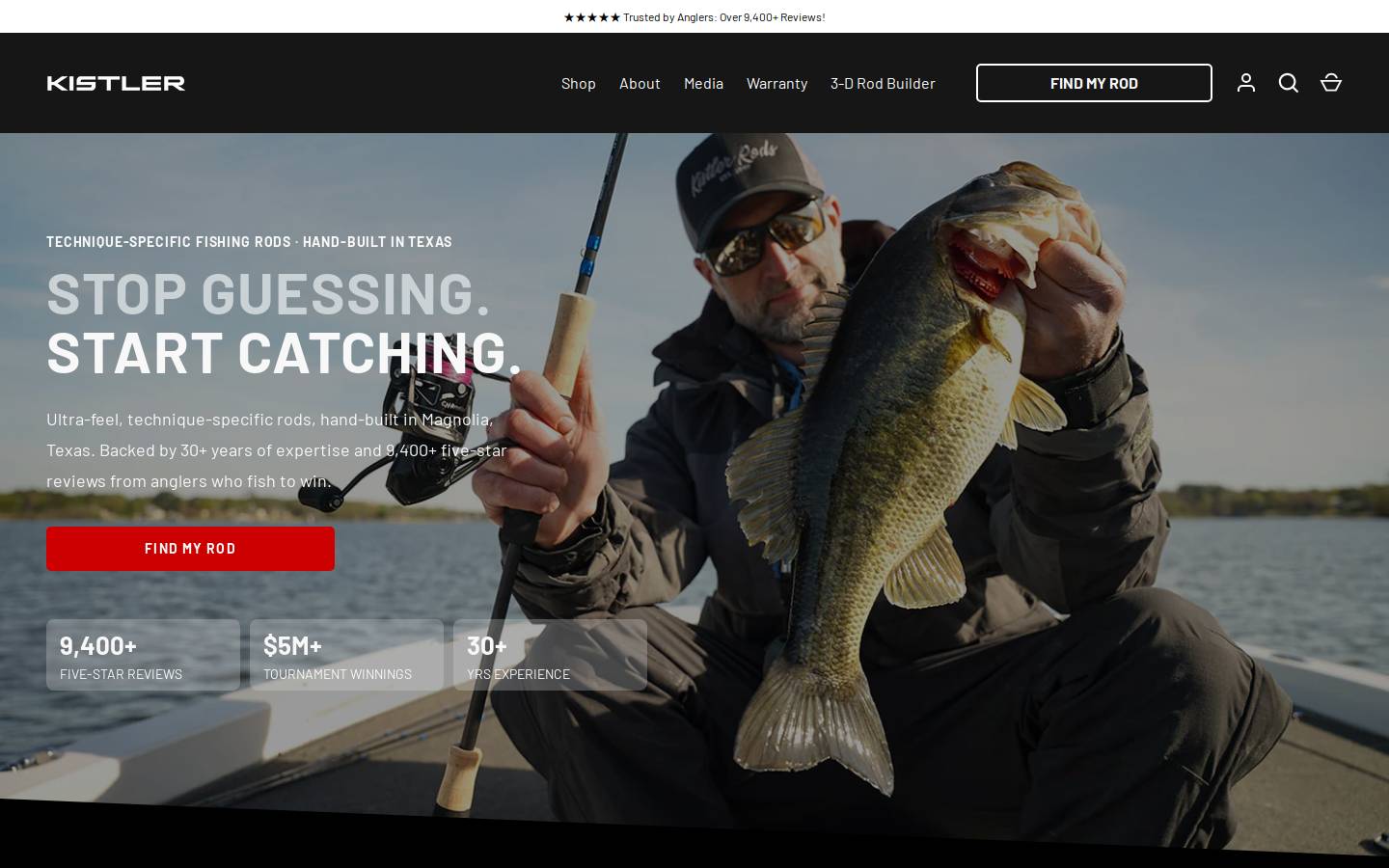 kistlerrods.com homepage screenshot