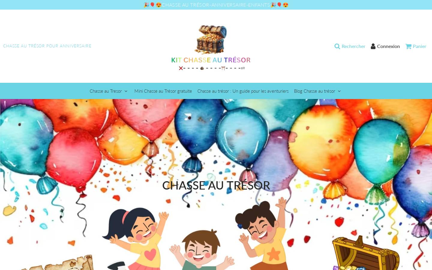 kit-chasse-au-tresor.com homepage screenshot