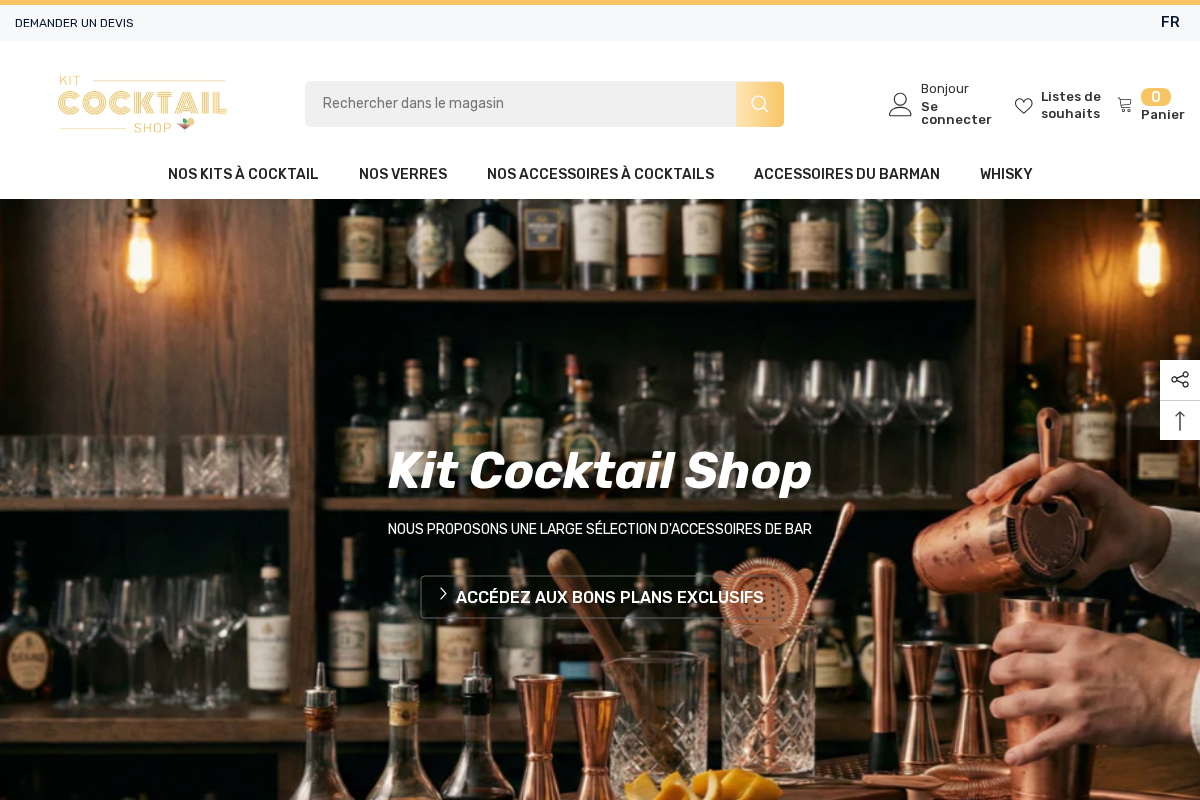 Kit Cocktail Shop - France homepage screenshot