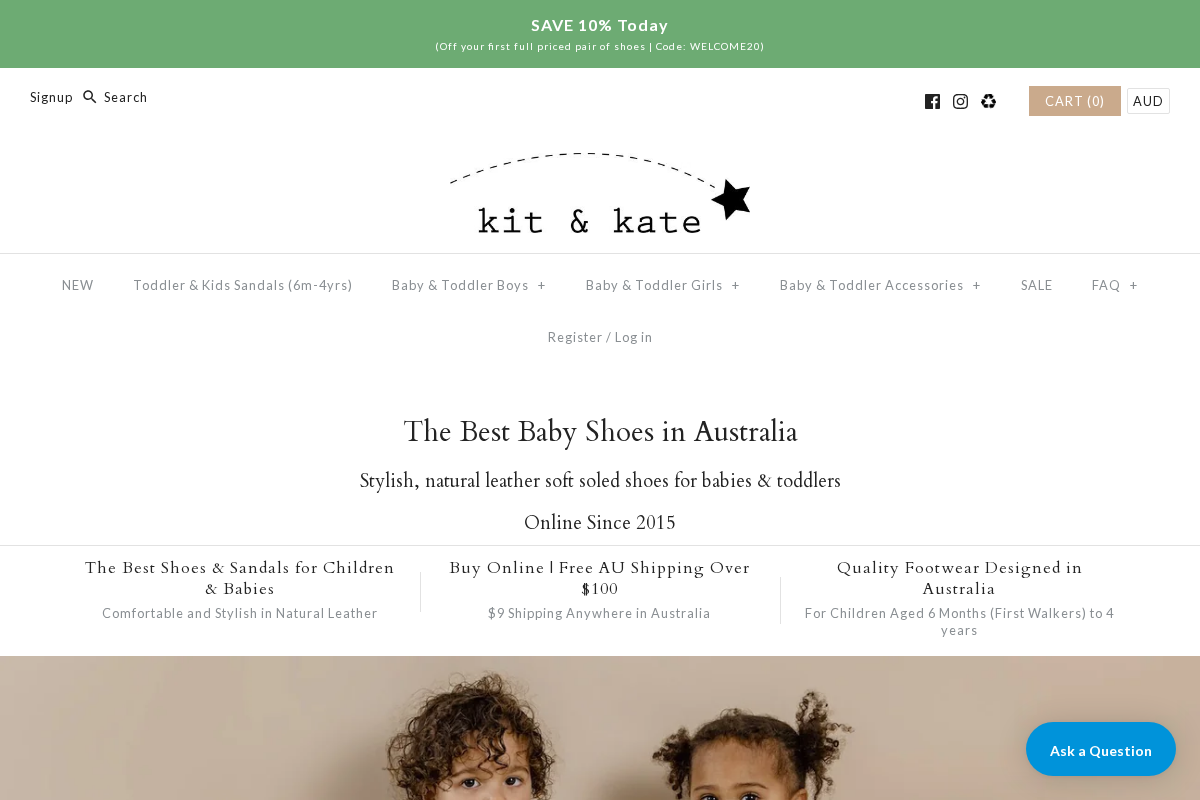 Kit & Kate homepage screenshot