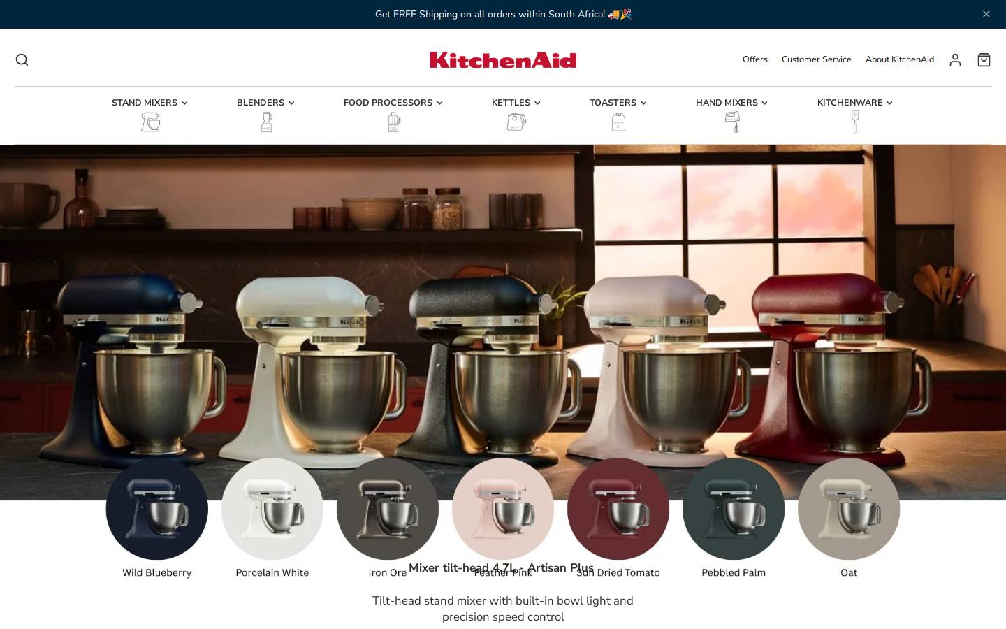 kitchenaidafrica.com homepage screenshot
