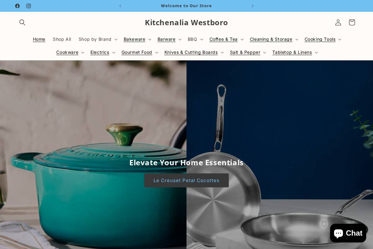 kitchenalia.ca homepage screenshot