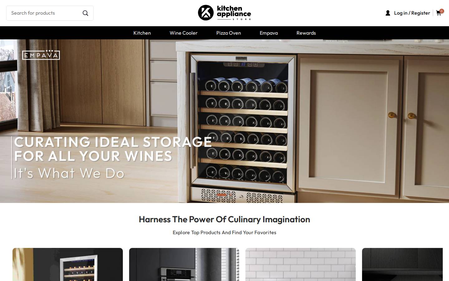 Empava Appliances Inc. homepage screenshot