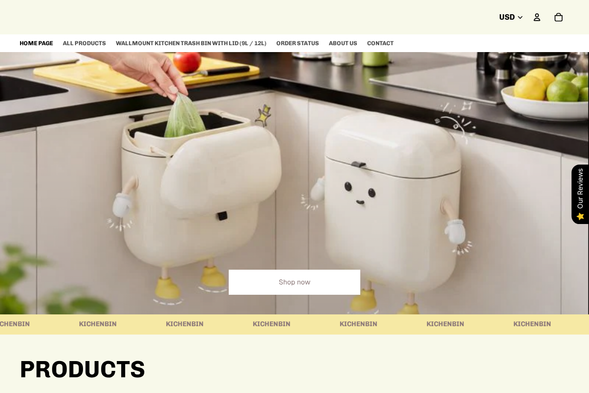 Kitchenbin.site homepage screenshot
