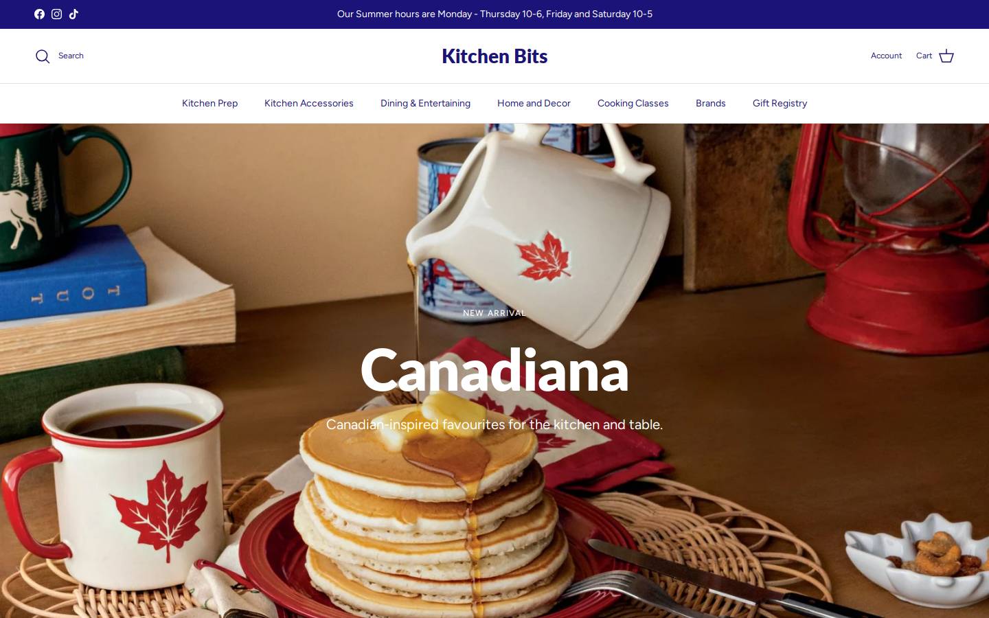 kitchenbits.com homepage screenshot