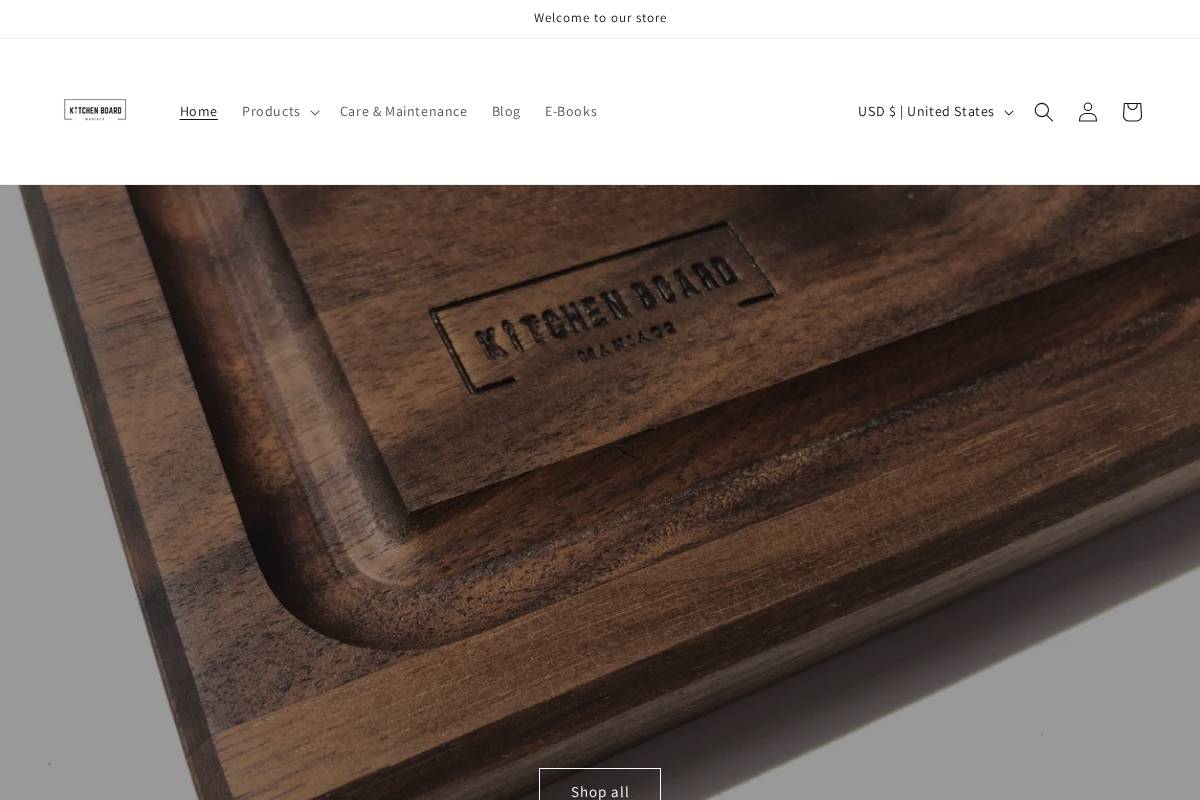 kitchenboardmaniacs.com homepage screenshot