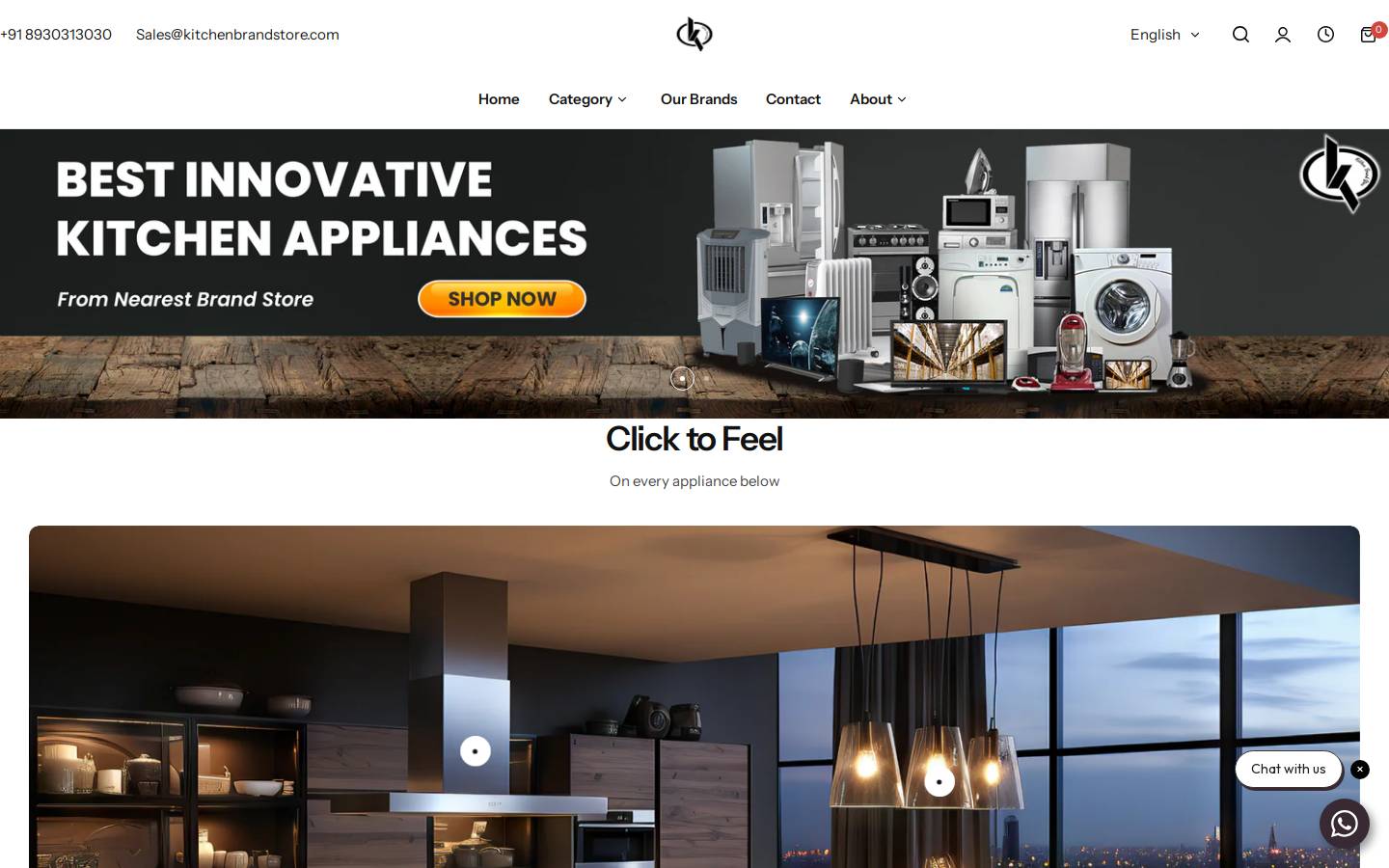 Kitchen Brand Store homepage screenshot
