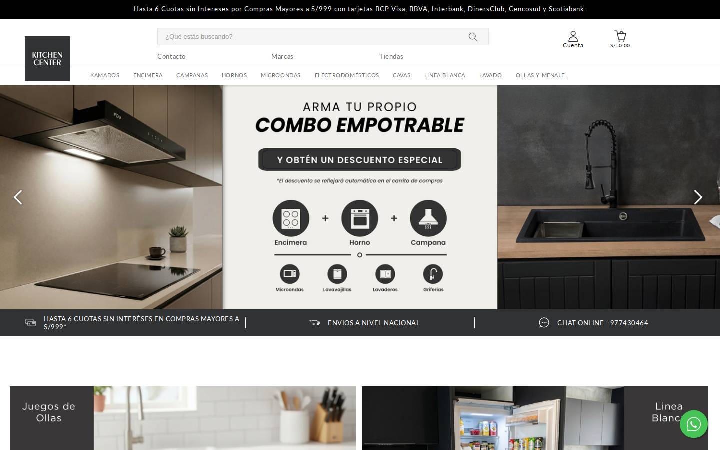 kitchencenter.pe homepage screenshot