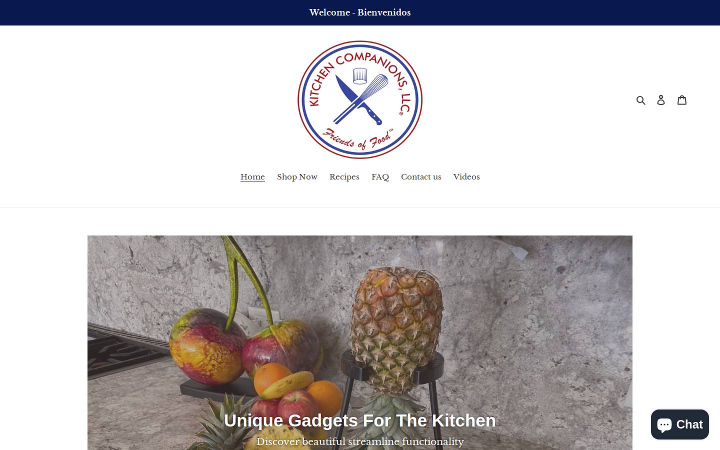 kitchencompanions.com homepage screenshot