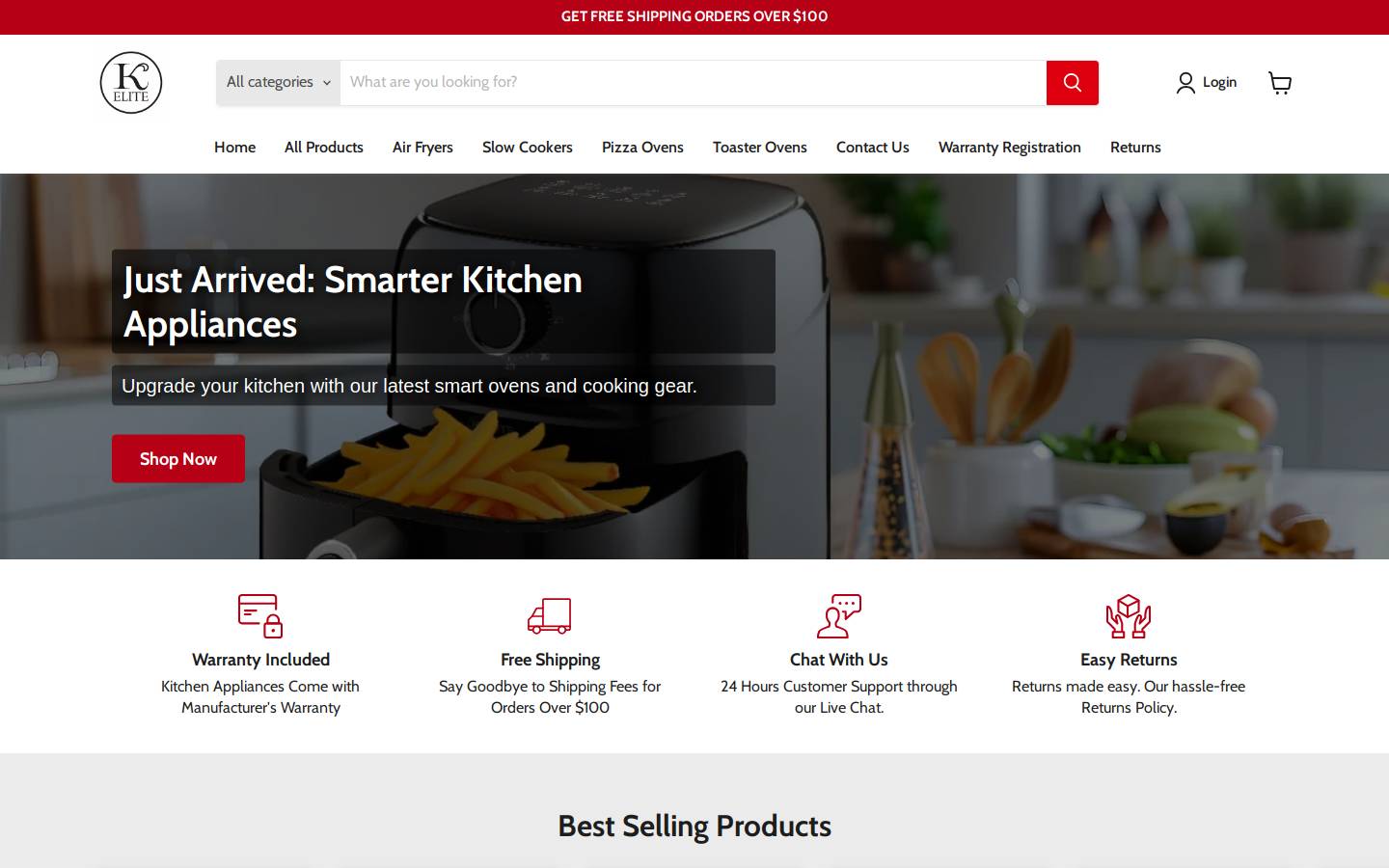 kitchenelite.com homepage screenshot
