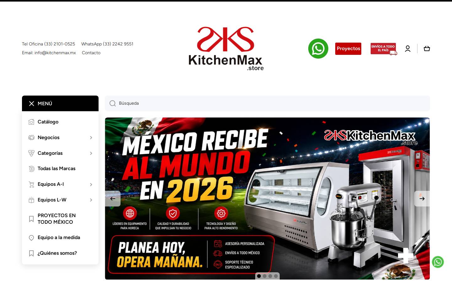 kitchenmax.mx homepage screenshot