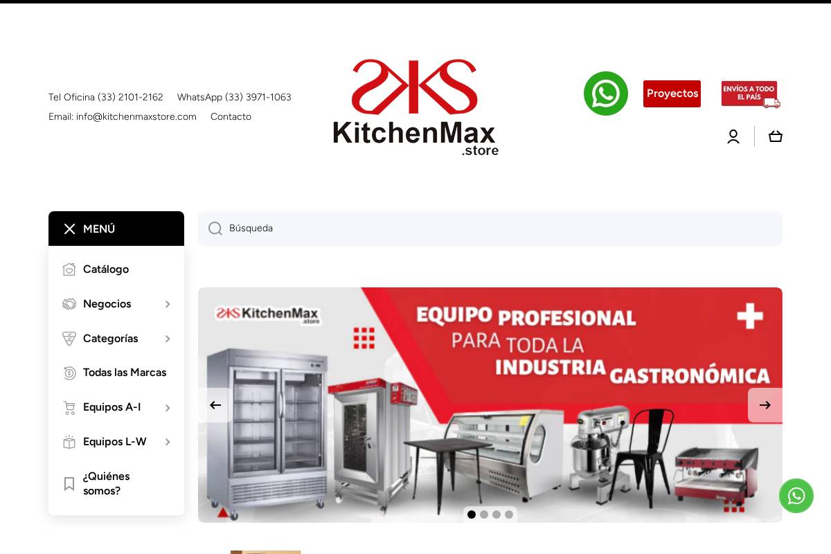 kitchenmaxstore.com homepage screenshot