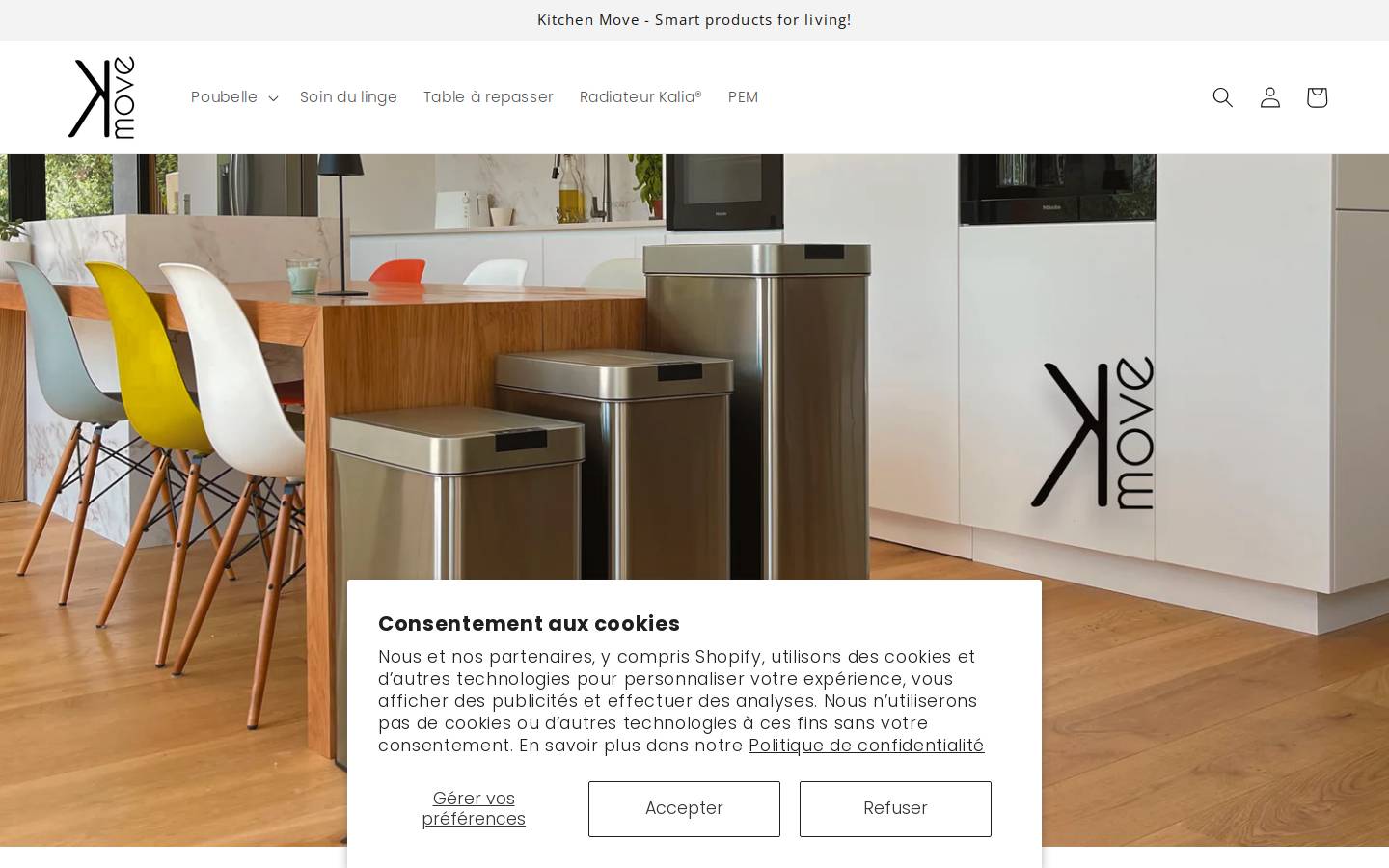 kitchenmove.fr homepage screenshot