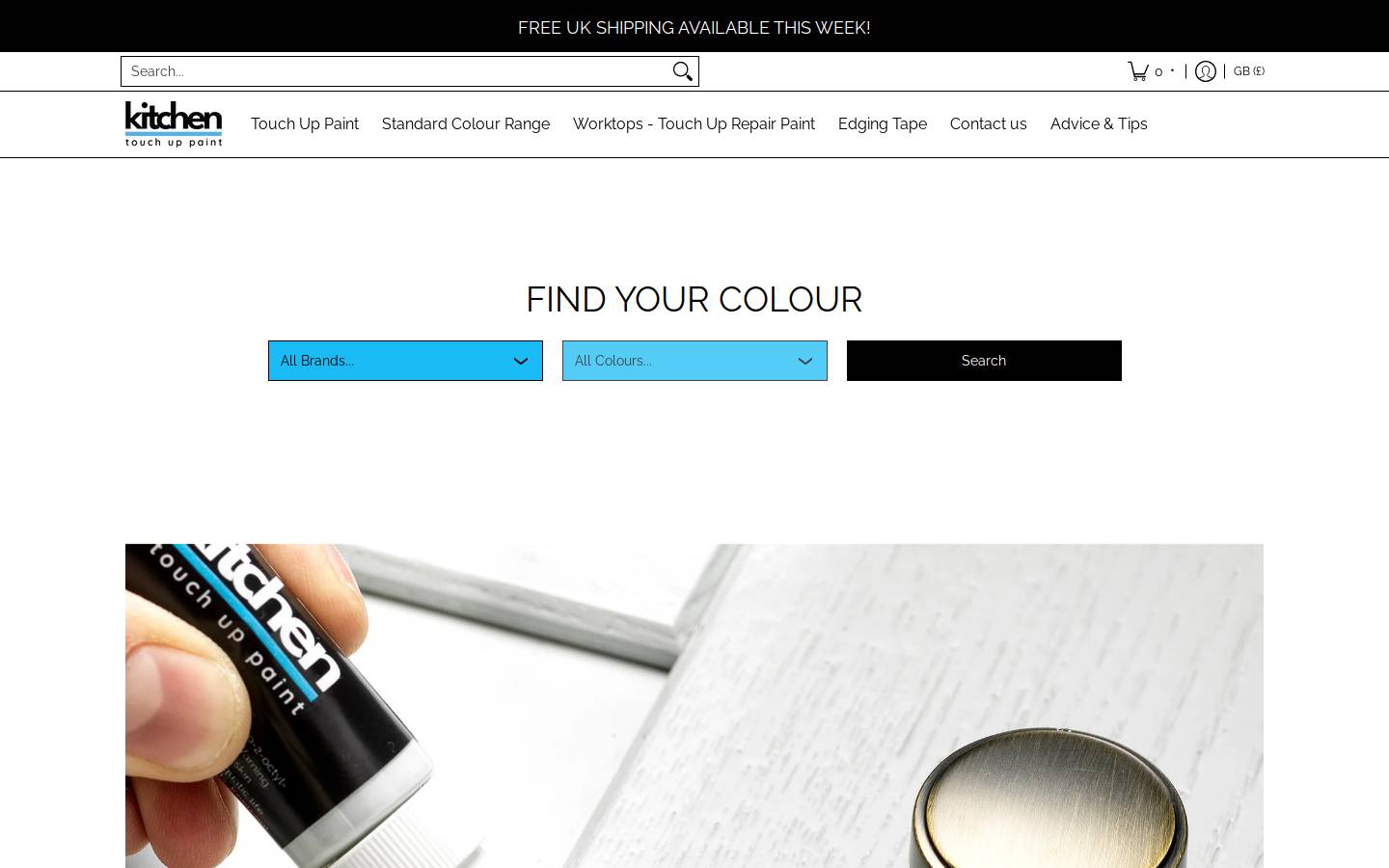 kitchentouchuppaint.com homepage screenshot
