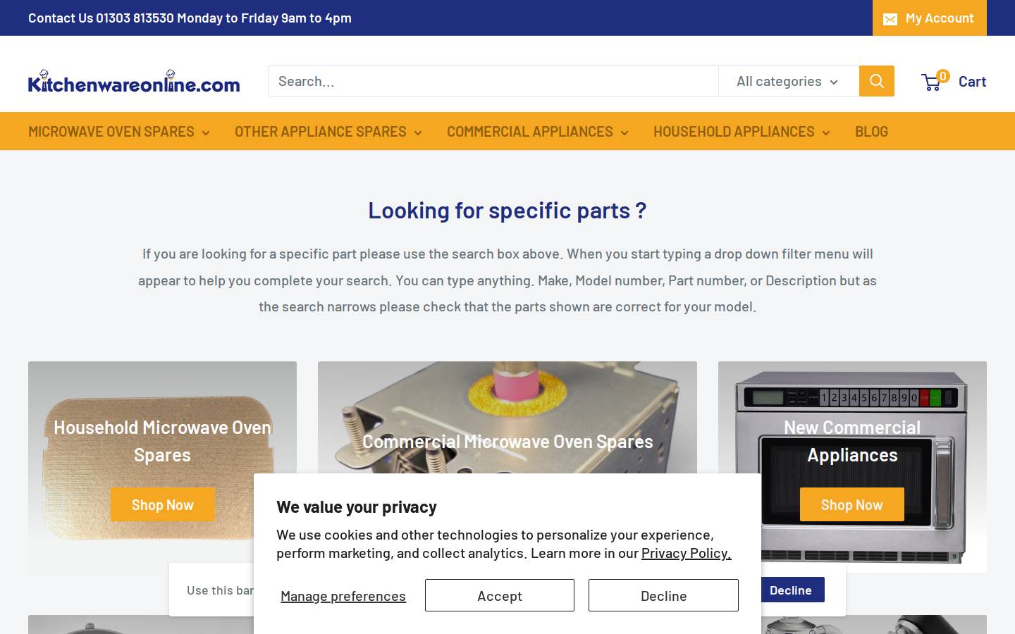 microwaveexpert homepage screenshot