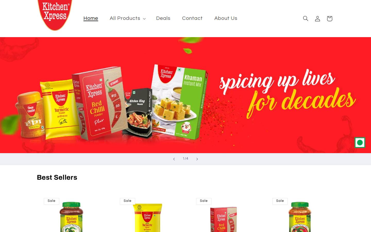 kitchenxpress.in homepage screenshot