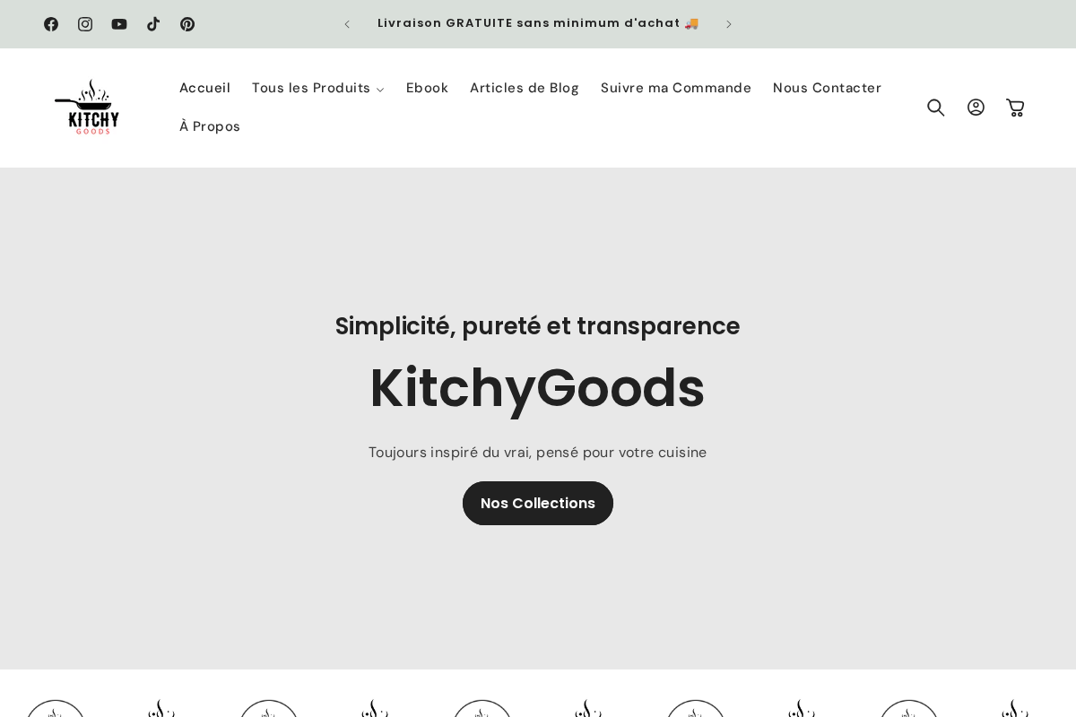 Kitchygoods homepage screenshot
