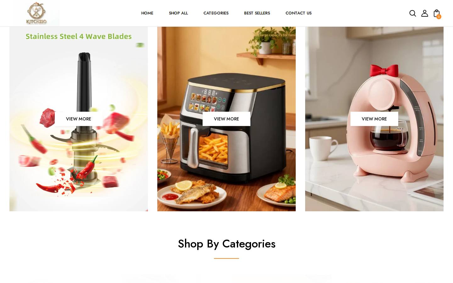 kitchzio.com homepage screenshot