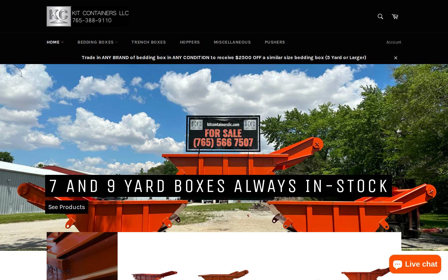 kitcontainersllc.com homepage screenshot