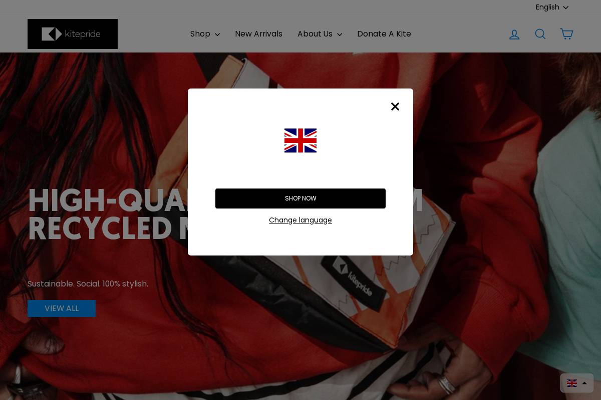 kitepride.shop homepage screenshot