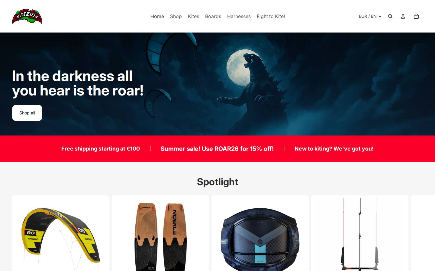 Kitezilla homepage screenshot