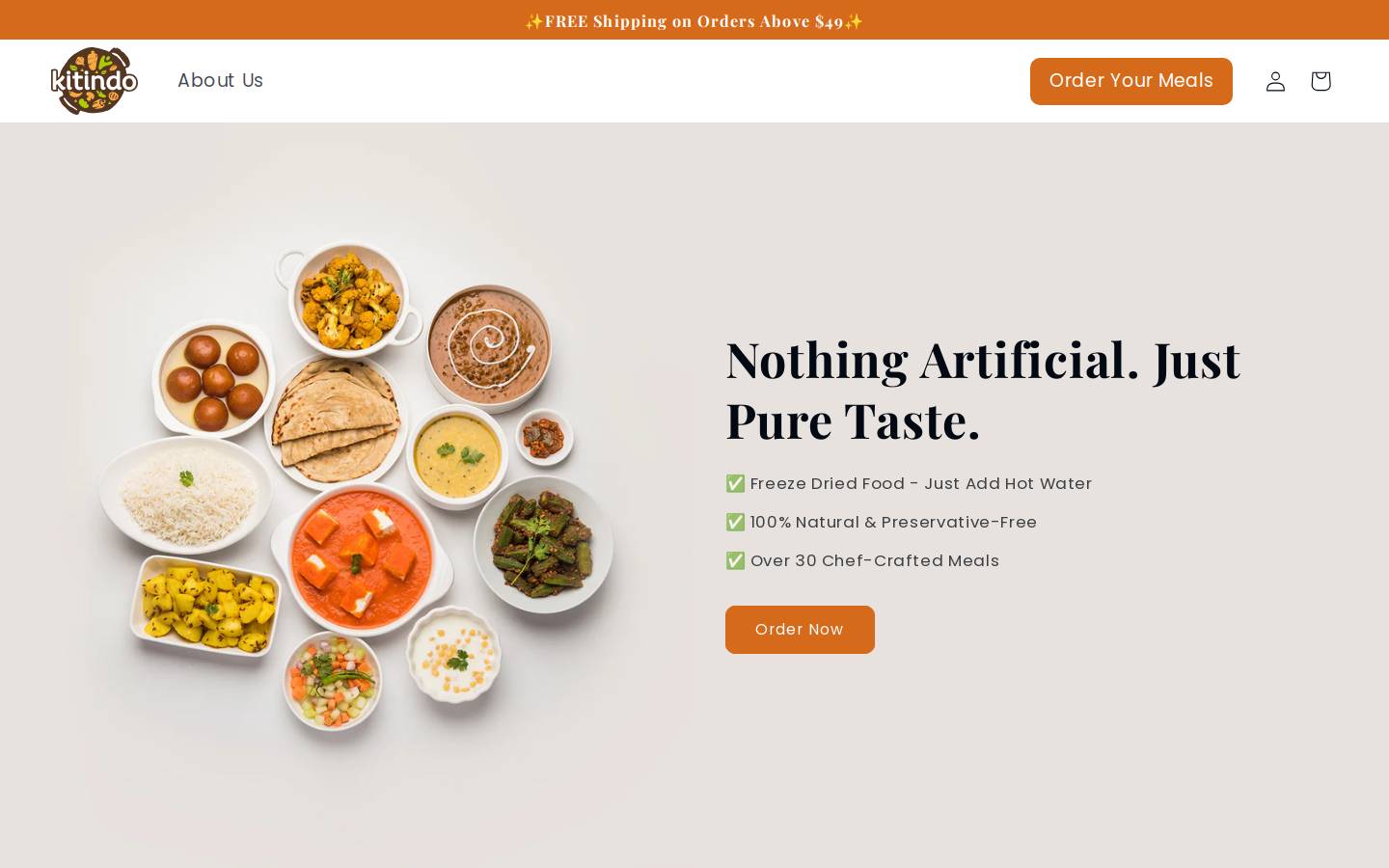 kitindo.com homepage screenshot