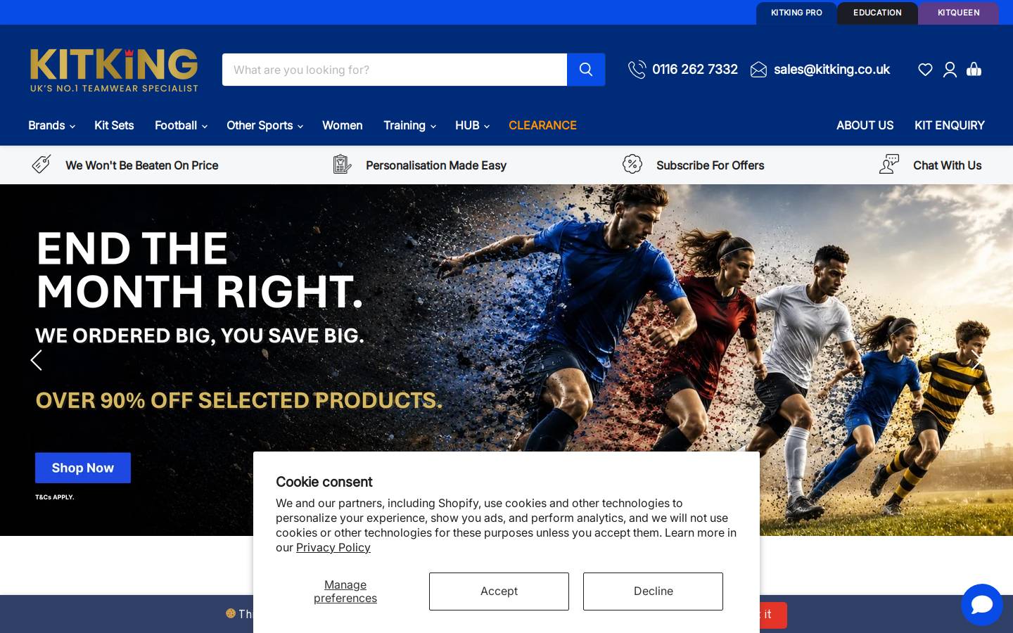 KitKing.co.uk homepage screenshot