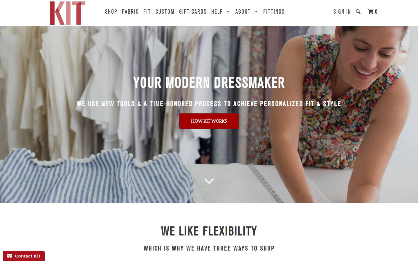 kitmade.com homepage screenshot