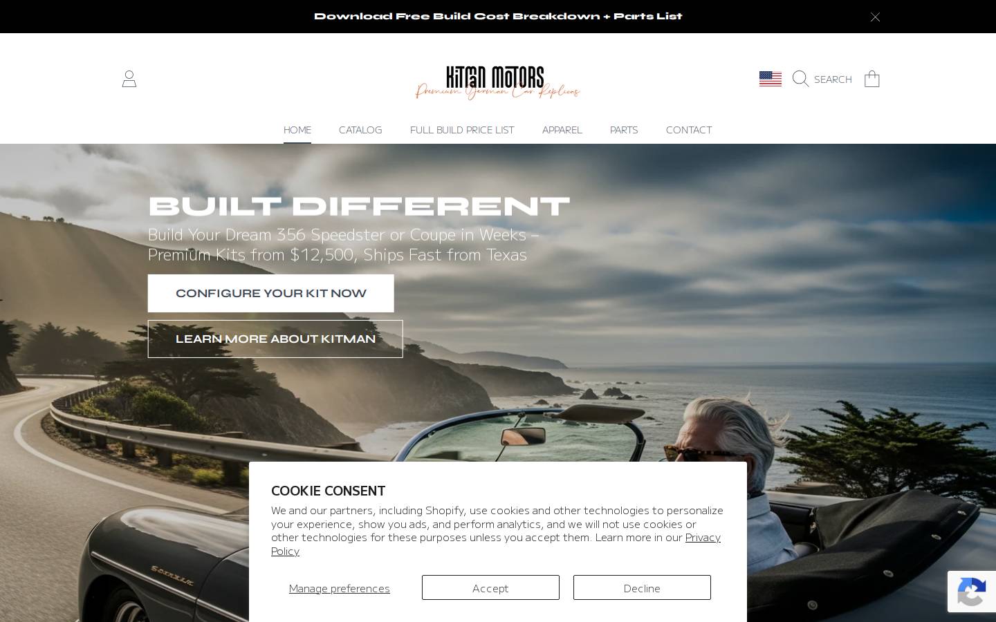 kitmanmotors.com homepage screenshot