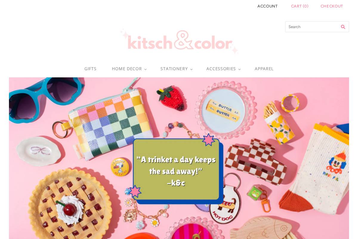 kitschandcolor.com homepage screenshot